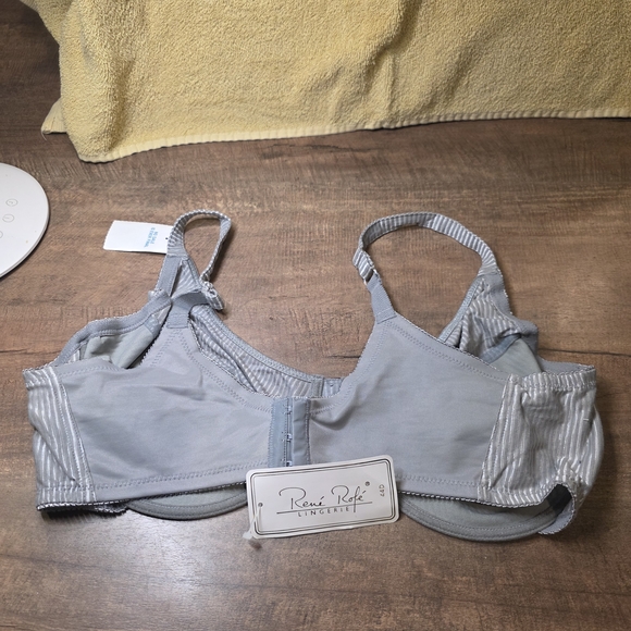 Rene Rofe Gray Striped Bra - Picture 2 of 3